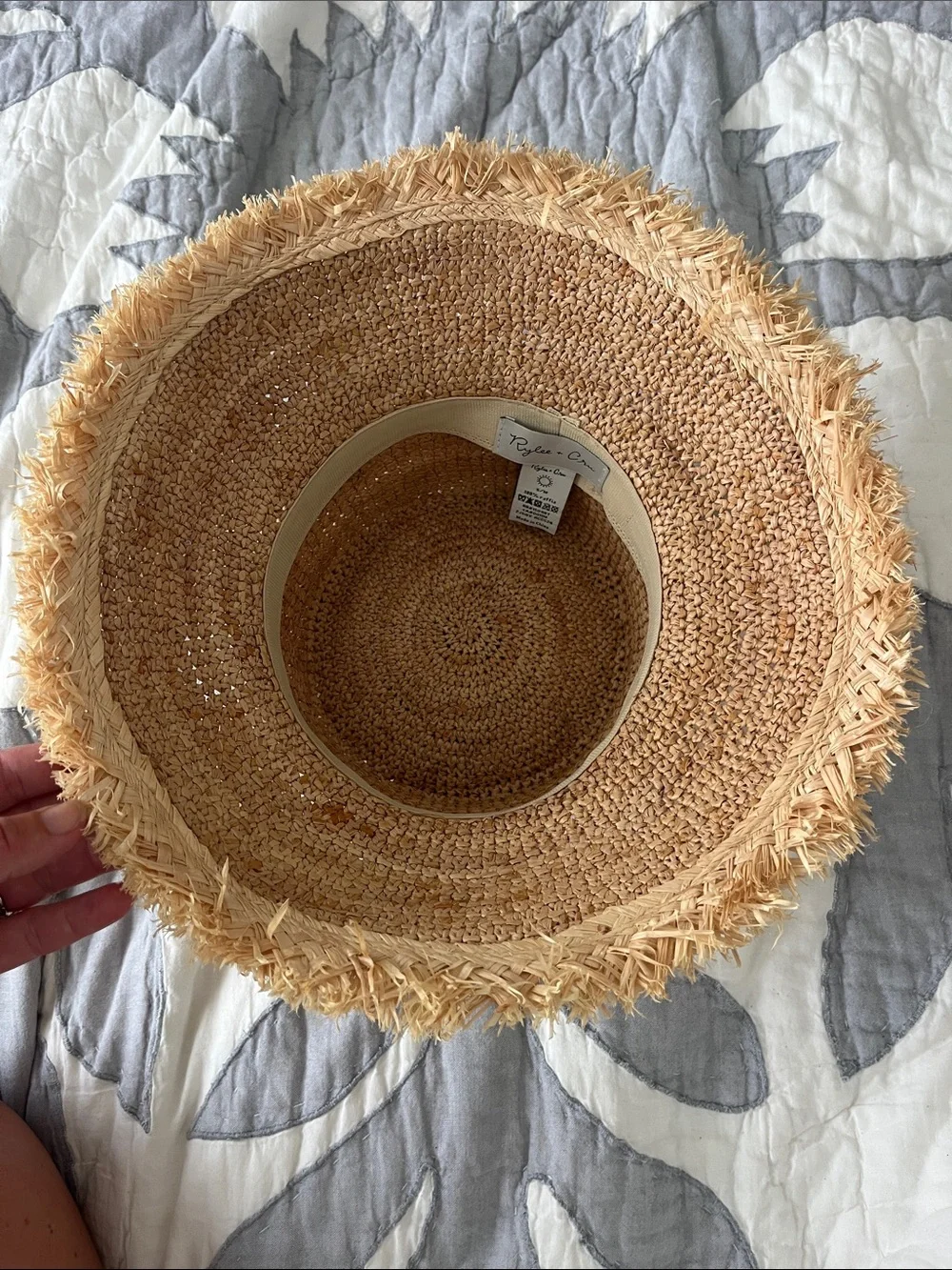 Rylee + Cru Raffia Straw Bucket Hat, S/M